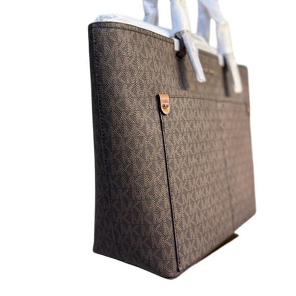 RETAIL $498 Michael Kors Jet Set Medium Logo Pocket Tote Bag*NEW - Picture 5 of 10